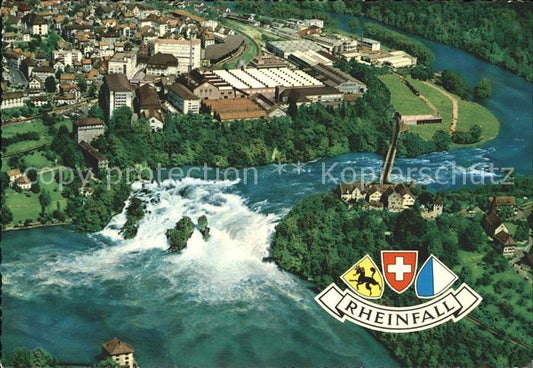 11886449 Schaffhausen SH Rheinfall Fliegeraufnahme Schaffhausen