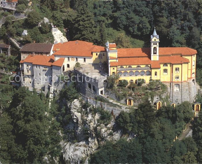 11888335 Orselina TI Fliegeraufnahme Santuario Madonna del Sasso Orselina