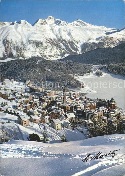 11889451 St Moritz GR Panorama avec Piz Languard St. Moritz