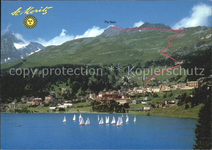 11889523 St Moritz Dorf GR Vue partielle des voiliers Piz Nair St Moritz