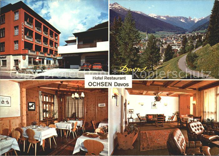 11889555 Davos GR Hôtel Restaurant Ochsen Chambres Vue totale sur Davos Platz