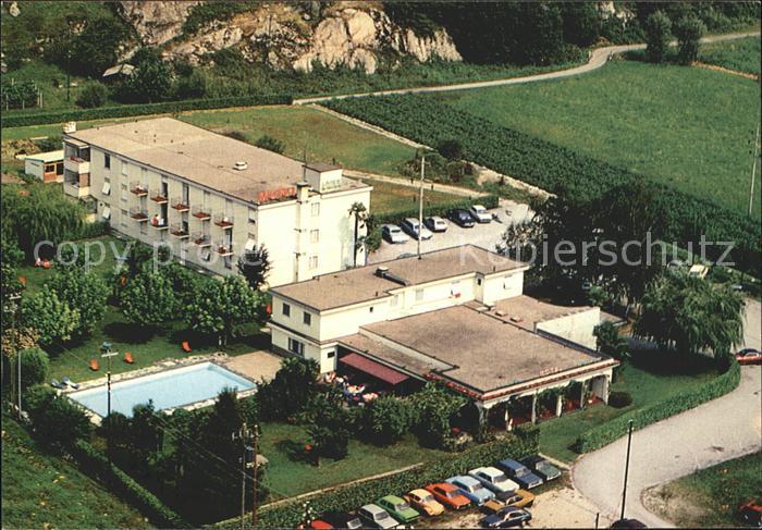 11889624 Gordola Motel Lago Maggiore Fliegeraufnahme Gordola