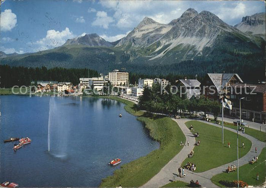 11889713 Arosa GR Oberseeanlage Panorama Arosa