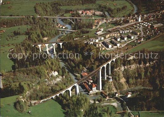 11889960 St Gallen SG Die Sittrbruecken mit Sitterviadukt Fliegeraufnahme St. Ga