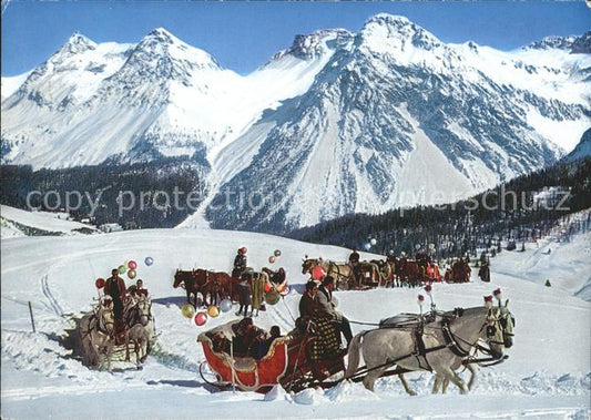 11889998 Arosa GR Promenade en traîneau tiré par des chevaux Arosa