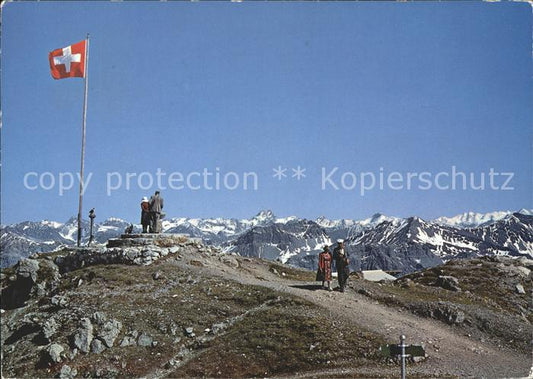 11891201 Arosa GR Sommet du Weisshorn avec Piz Palue Piz Kesch et Piz Bernina Arosa