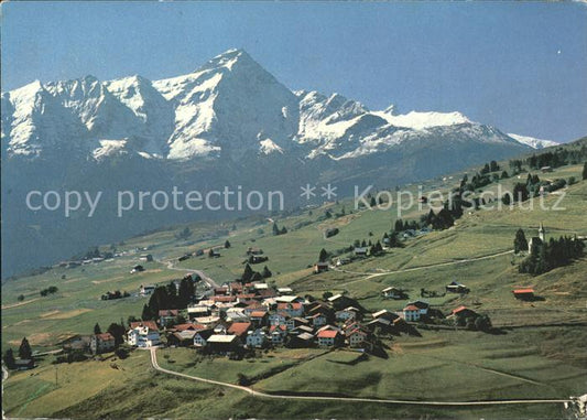 11891228 Flerden am Heinzenberg mit Piz Beverin Fliegeraufnahme Flerden