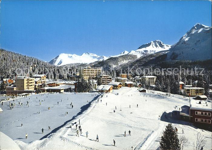 11896329 Arosa GR Patinoire Obersee avec colline d'entraînement d'Arosa