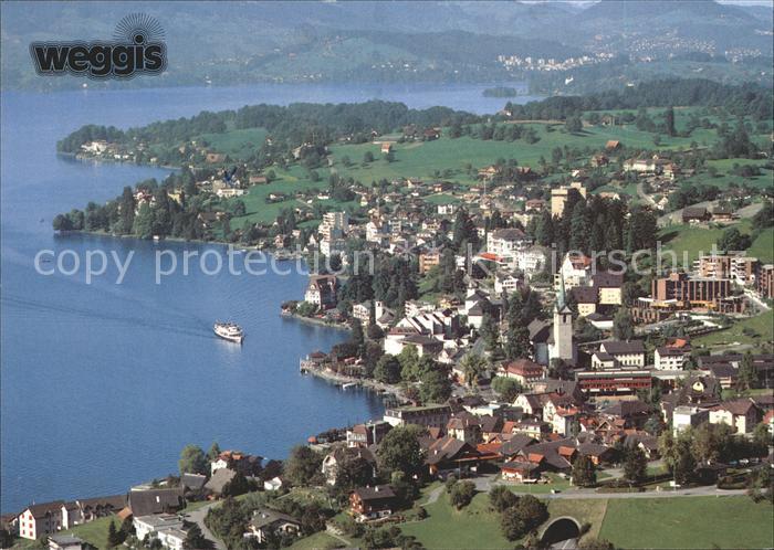 11904114 Weggis Vierwaldstaettersee Fliegeraufnahme Kurhaus Seeblick Weggis