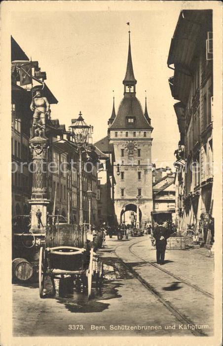 11968818 Bern BE Schuetzenbrunnen et Kaefigturm Berne