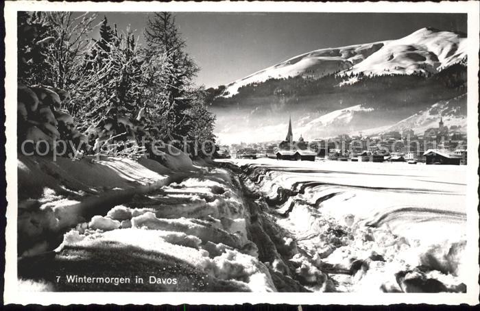 11965177 Davos GR Matin d'hiver Domaine de sports d'hiver de Davos Platz