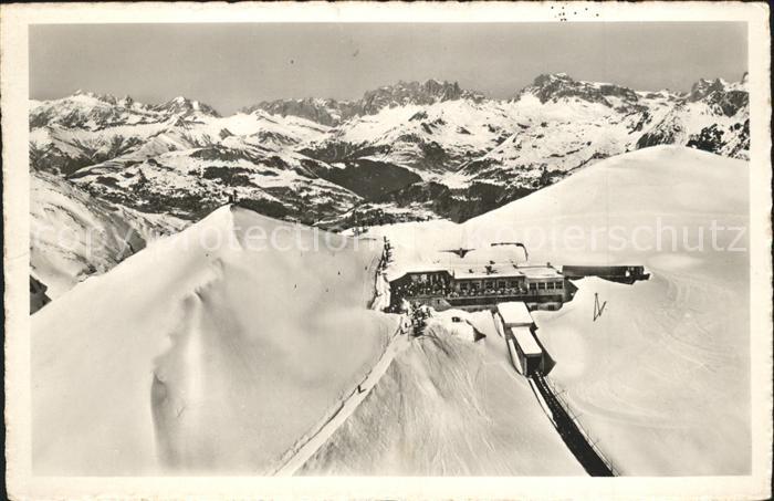 11962258 Weissfluhjoch mit Aussicht auf die Scesaplana Raetikon Fliegeraufnahme