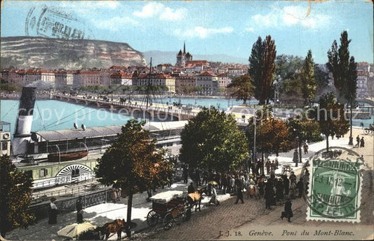 11962296 Geneve GE Pont du Mont Blanc Vapeur Vapeur Geneve