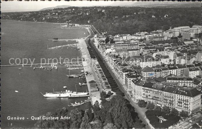 12019685 Geneve GE Quai Gustave Ador Lac Léman photo aérienne Geneve