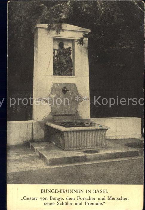 12019689 Basel BS Bunge Fountain Chercheur Gustav von Bunge Basel BS