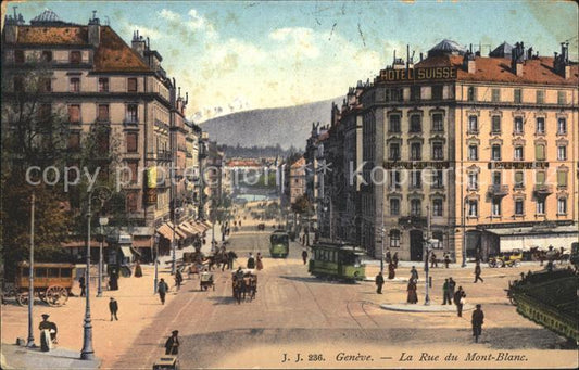 12019881 Genève GE Rue du Mont Blanc Tram Genève