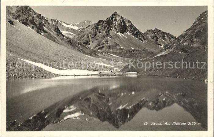 12020814 Arosa GR au bord du lac aelplisee réflexion Arosa