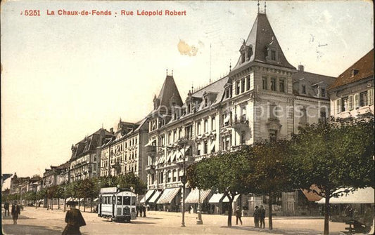 12013868 La Chaux-de-Fonds Rue Léopold Robert Tram La Chaux-de-Fonds