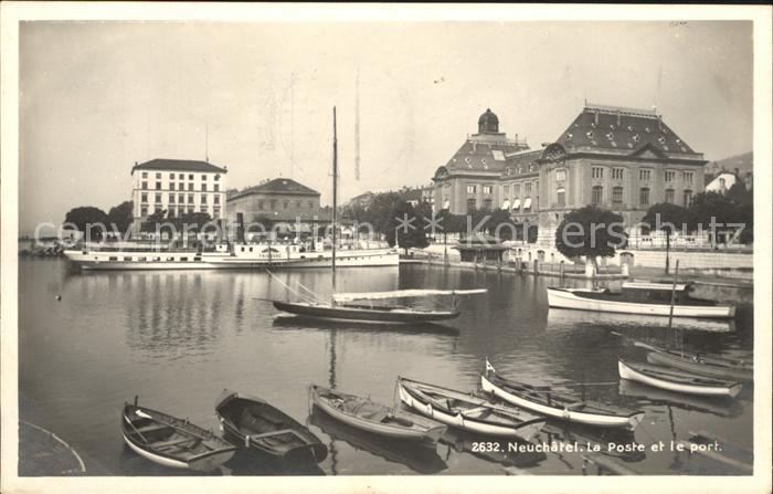 12014027 Neuchâtel NE La Poste et le Port vapeur du port Neuchâtel