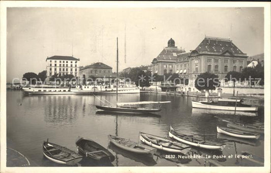 12014027 Neuchâtel NE La Poste et le Port vapeur du port Neuchâtel