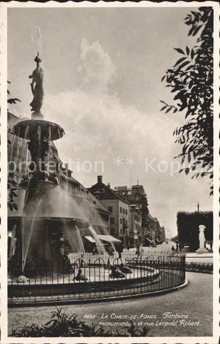 12014029 La Chaux-de-Fonds Fontaine monumentale Avenue Leopold Robert La Chaux-d