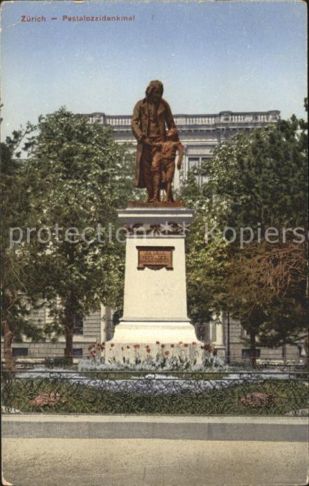 12014131 Zuerich Pestalozzidenkmal Statue Zuerich