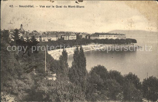 12014832 Neuchâtel NE Vue sur le Quai du Mont Blanc Neuchâtel