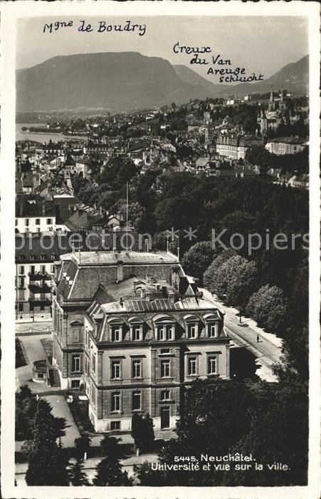 12014855 Neuchâtel NE Université et vue sur la ville de Neuchâtel