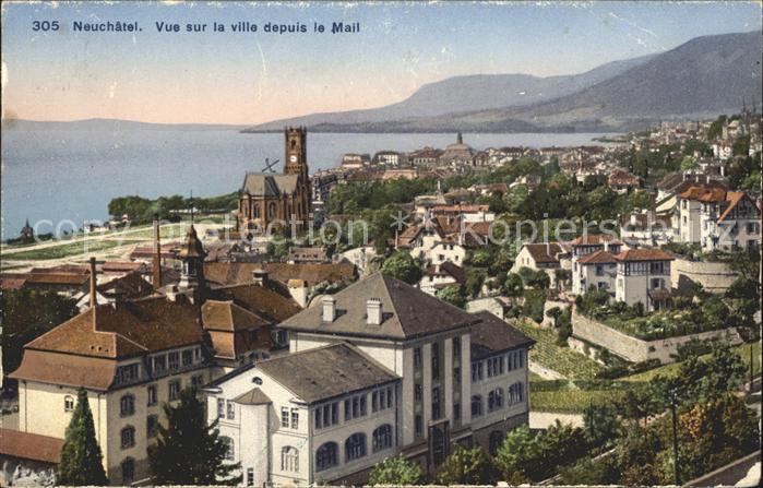 12014887 Neuchatel NE Vue sur la ville depuis le Mail Neuchatel