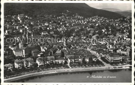 12014958 Neuchatel NE vu d avion Neuchatel