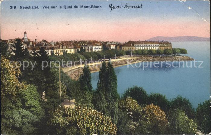 12015019 Neuchâtel NE Vue sur le Quai du Mont Blanc Neuchâtel