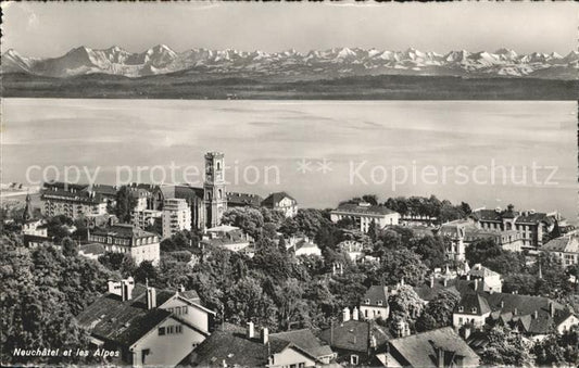 12015069 Neuchâtel NE Vue panorama et les Alpes Neuchâtel