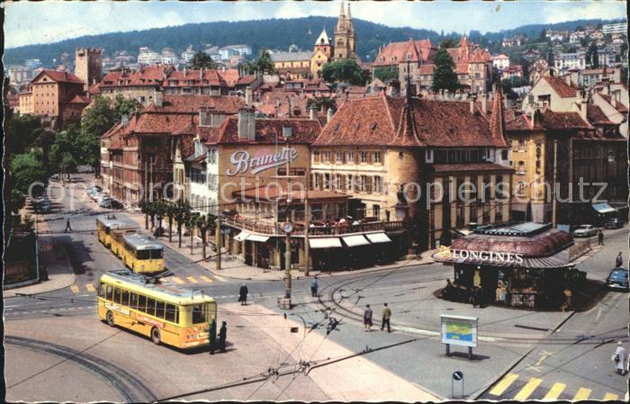 12015113 Neuchatel NE Place Pury Tram Pavillon Neuchatel