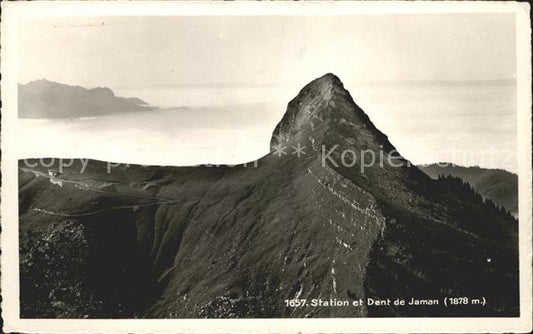 12009200 Gare de Montreux VD et Dent de Jaman Panorama montagne Alpes bernoises Montr