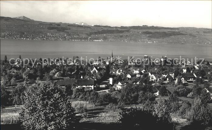 12012443 Maennedorf Vue générale du lac de Zurich avec Rigi et Pilatus Maennedorf