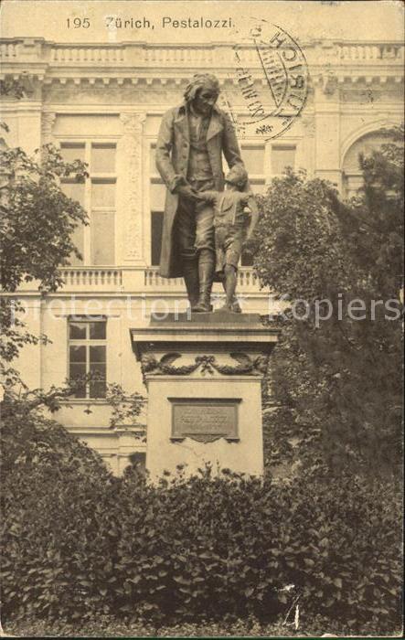 12012456 Zurich Monument Pestalozzi Statue Zurich