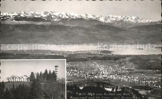 12012477 Rueti Tann Gasthaus Bachtel Kulm Rapperswil Zuerichsee Panorama alpin Ru