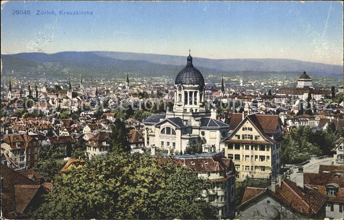 12012533 ​​​​​​Paysage urbain de Zurich avec Kreuzkirche Zuerich