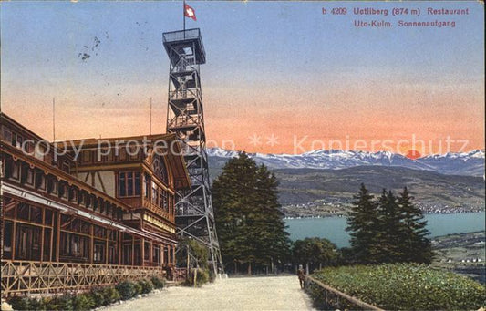 12012584 Uetliberg Zuerich Restaurant Uto Kulm Tour panoramique Zuerichsee Sonnenau