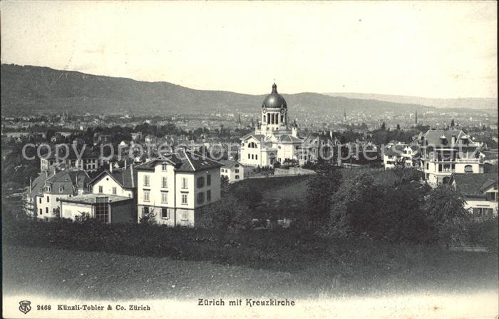 12012609 Paysage urbain de Zurich avec Kreuzkirche Zuerich