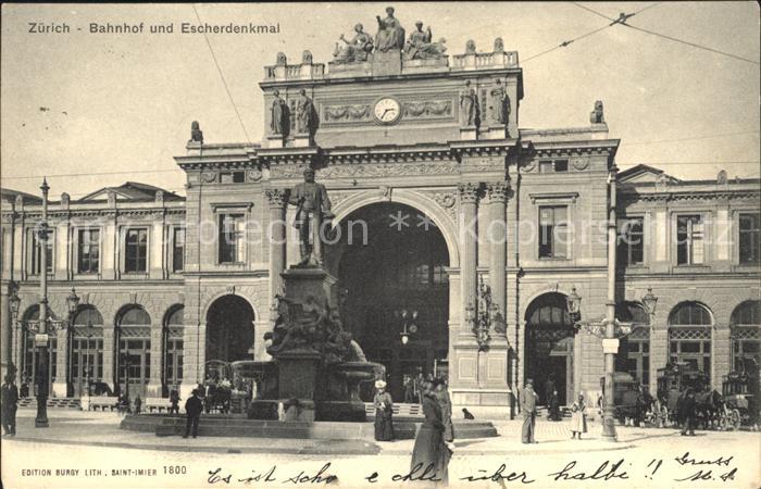 12012714 Zuerich Bahnhof Escherdenkmal Zuerich