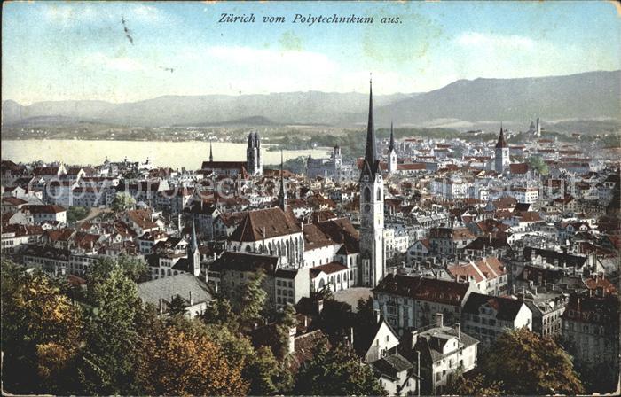 12012717 Zuerich Panorama Blick vom Polytechnikum aus Zuerichsee Zuerich