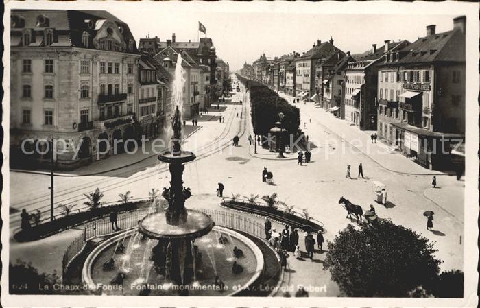 12005868 La Chaux-de-Fonds Grande Fontaine monumentale Avenue Léopold Robert La C