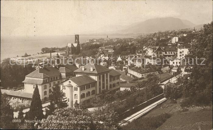 12007664 Neuchâtel NE Vue sur la ville depuis le Mail Neuchâtel NE