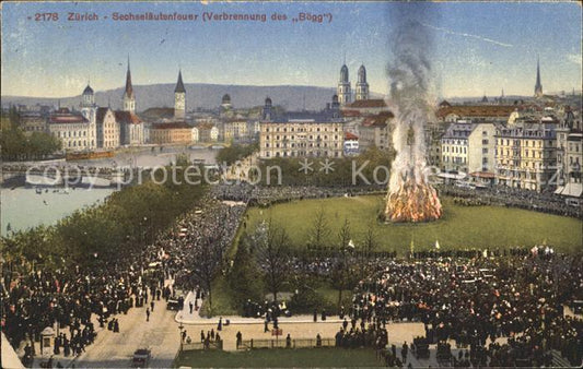 12007784 Zuerich Sechselaeutenfeuer Fête du Printemps Zuerich