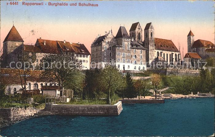 12016413 Rapperswil SG Burghalde et école Zuerichsee Ufer Rapperswil SG