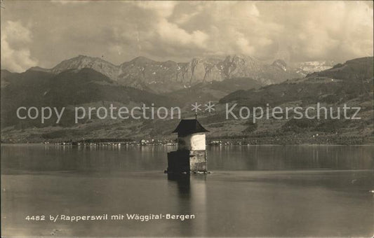 12018615 Rapperswil SG Zuerichsee avec Waeggitalbergen Rapperswil SG