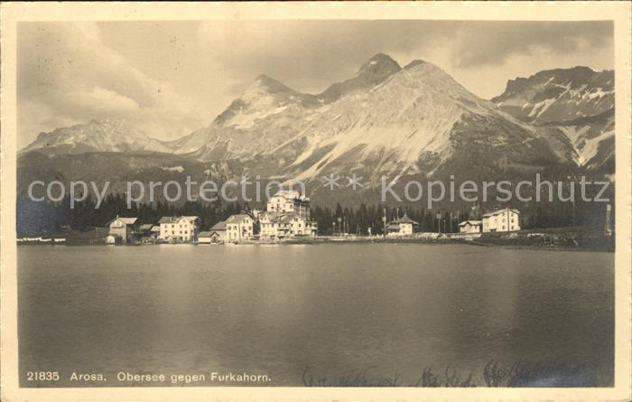 12029395 Arosa GR mit Obersee und Furkahorn Arosa