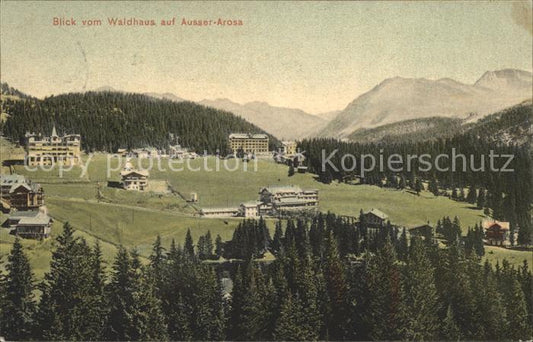 12029404 Arosa GR Blick vom Waldhaus Arosa