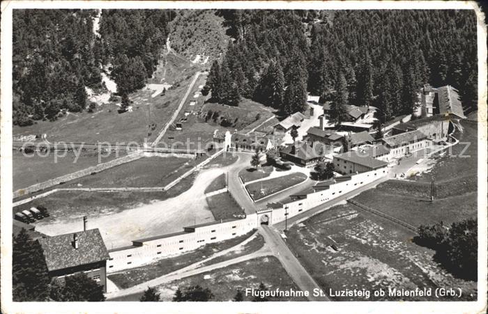 12031374 St Luzisteig Fliegeraufnahme ob Maienfeld Flaesch